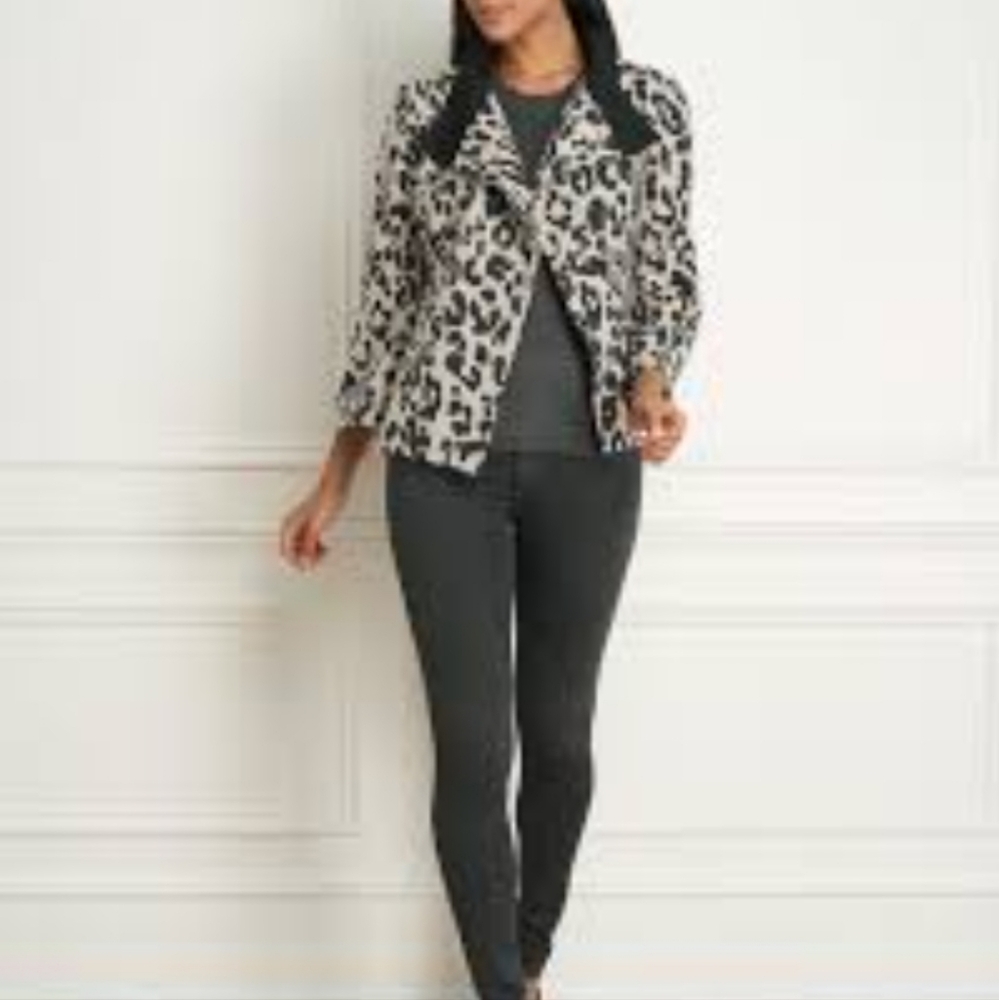 Iris Setlakwe leopard print wool jacket